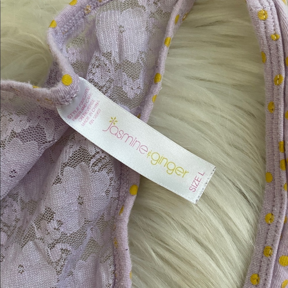 Jasmine & Ginger Lavender and Yellow Pajama Set - Picture 6 of 7